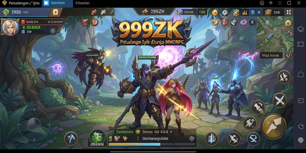 Tampilan gameplay 999ZK yang penuh aksi dan petualangan.