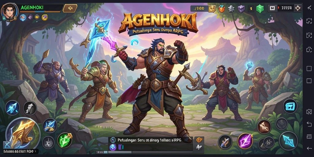 Tampilan seru gameplay ARPG di AGENHOKI.