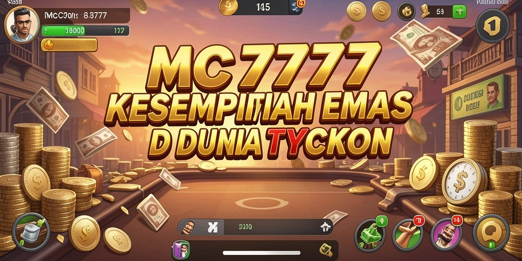 Screenshot utama dari gameplay Tycoon yang menampilkan pengelolaan bisnis.