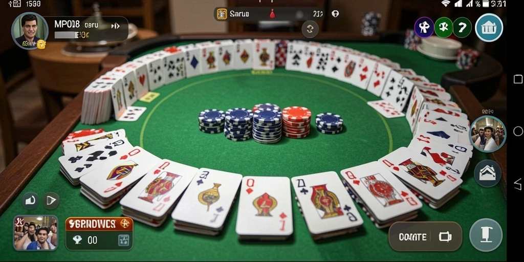 Gameplay seru Gaple di MPO08 dengan teman-teman.