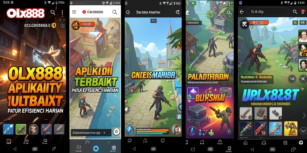 Screenshot OLX888 menunjukkan antarmuka pengguna yang intuitif dan fitur-fitur menarik.