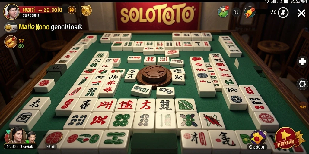 Tampilan gameplay menarik dalam SOLOTOTO saat bermain Mahjong.