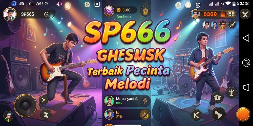 Screenshot gameplay SP666 menampilkan pengalaman bermain musik yang seru.